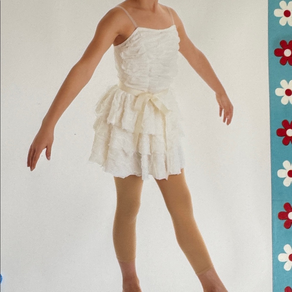 White Ruffled Ballet Dress